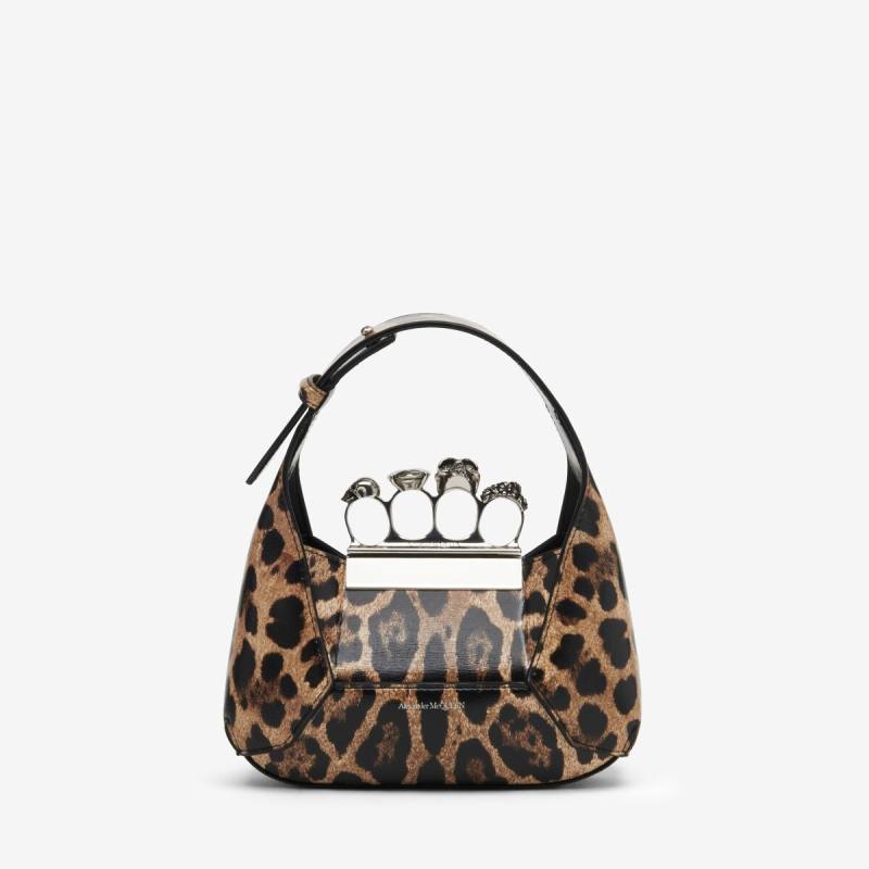 Alexander McQueen Women's Brown The Jewelled Hobo Mini Bag (Polyurethane & Viscose)